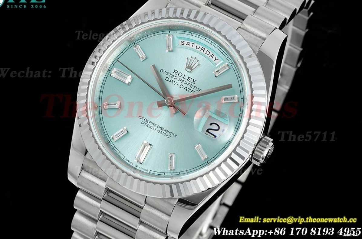VR3255 Blue 228236 V4 SS (Gain Ice Dia 40mm SS Weight) DayDate JDF 0501